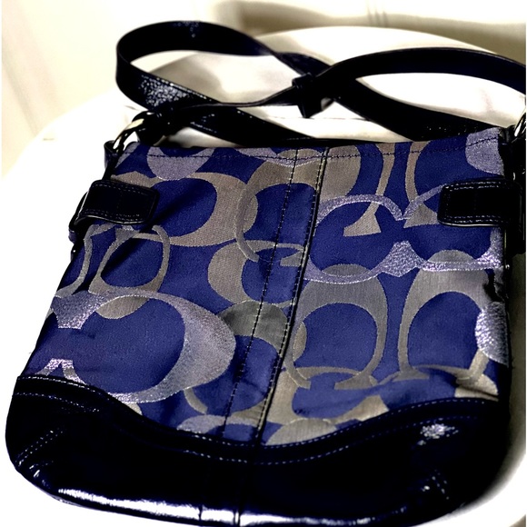 Coach Optic Metallic Signature Chain Crossbody Purse C1276 F19820 - Picture 6 of 7